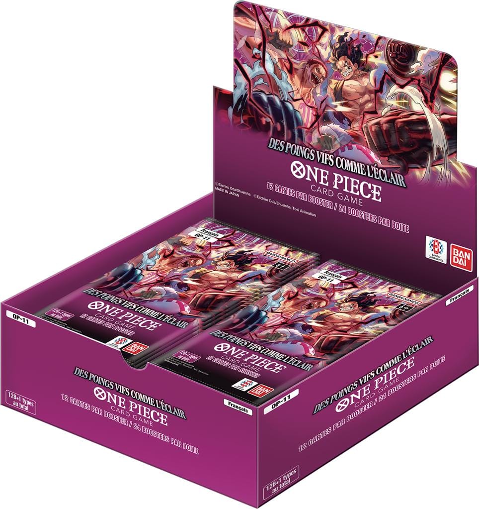 One Piece CG - Boîte de 24 Boosters - OP11 Des poings vifs comme léclair - JM Cards OP11 Des poings vifs comme l'éclair