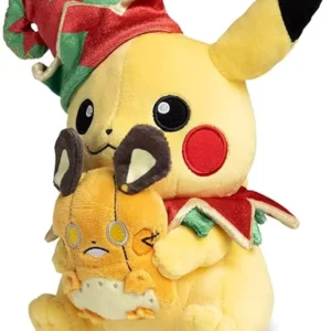 Pokémon Center - Peluche de Noël Pikachu et Robot Dedenne Edition Limitée