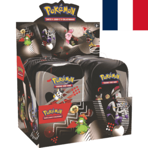 La Mini Tin Pokémon Flamme Blanche et Foudre Noire est un produit compact et très apprécié du Jeu de Cartes à Collectionner Pokémon, issu de la série Écarlate & Violet. Ces mini boîtes métalliques mettent en avant deux thématiques puissantes et contrastées : la Flamme Blanche, symbole de force et d’intensité, et la Foudre Noire, représentant vitesse et énergie électrique. Proposée en modèle aléatoire, chaque Mini Tin offre une expérience de découverte unique, idéale pour les collectionneurs comme pour les joueurs. Son format pratique permet à la fois de stocker des cartes, de collectionner les designs et de profiter de boosters officiels pour tenter d’obtenir des cartes rares, Pokémon-ex et illustrations spéciales. 🎴 Contenu d’une Mini Tin 2 boosters Pokémon Écarlate & Violet 1 carte artistique exclusive (art card) correspondant au modèle 1 mini boîte métallique illustrée Cartes en français Produit officiel The Pokémon Company Modèle envoyé aléatoirement Produit neuf et scellé d’origine 🔥 Avantages clés Double thématique Flamme Blanche & Foudre Noire Format Mini Tin métallique : pratique et collector Carte artistique exclusive incluse Modèle aléatoire : effet surprise à l’ouverture Idéal pour collection, cadeau ou rangement