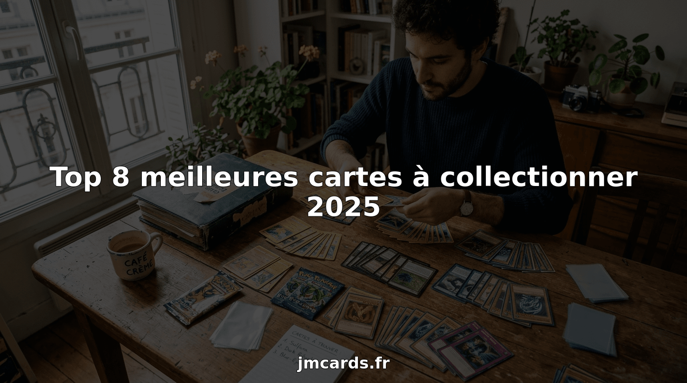 Installé à sa table, quelqu’un classe soigneusement sa collection de cartes à jouer.