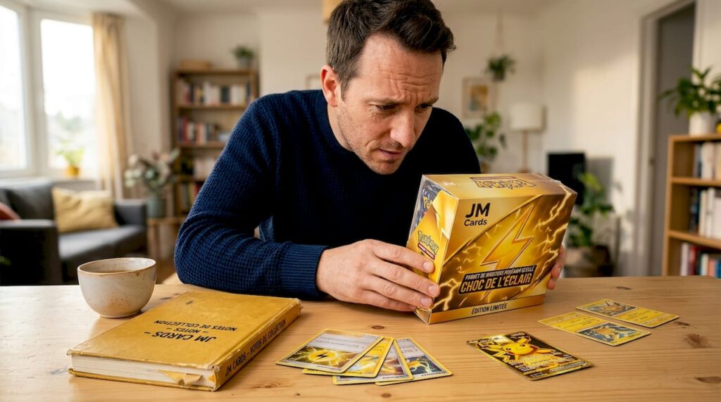 Un passionné examine une boîte TCG encore sous scellé