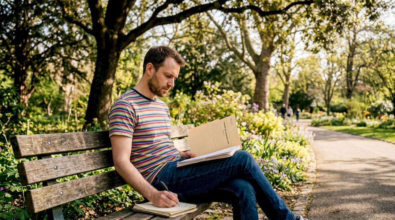 Un économiste en pleine analyse de documents sur la problématique de la rareté