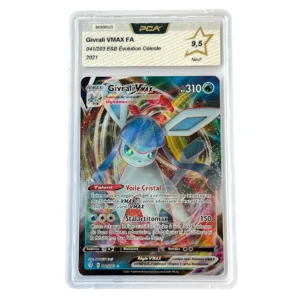 Pokémon Givrali VMAX FA card in a protective slab with a PSA label reading 9.5, 041/203 E&B É Evolution Cé leste, 2021, and a star icon.