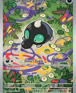Carte Pokémon française montrant Gribouaire dans un marais toxique, avec l’attaque Direct Toxic et 60 PV (HP).