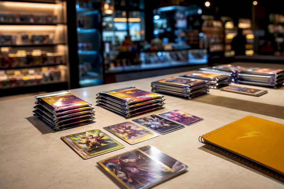 Boosters non marqués et cartes triées directement au comptoir